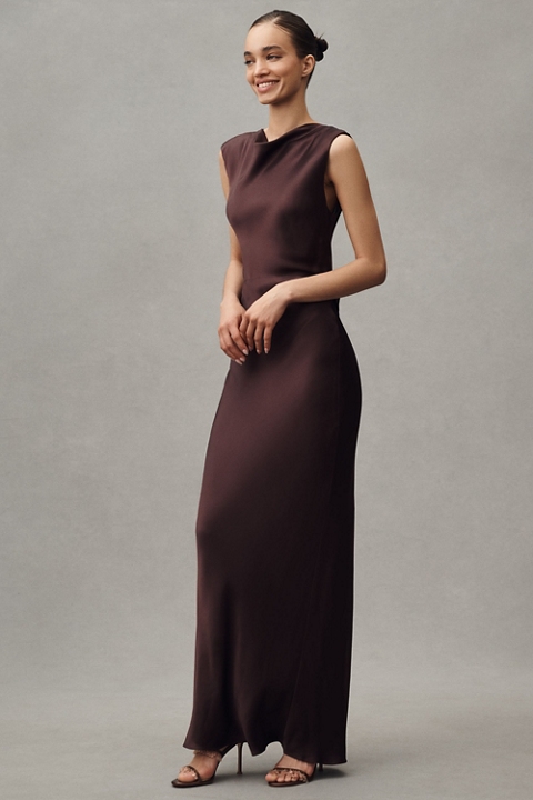 Shona Joy La Lune Cowled Open-Back Maxi Dress