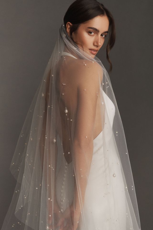 Enaura Baroque Pearl Cathedral Veil #1