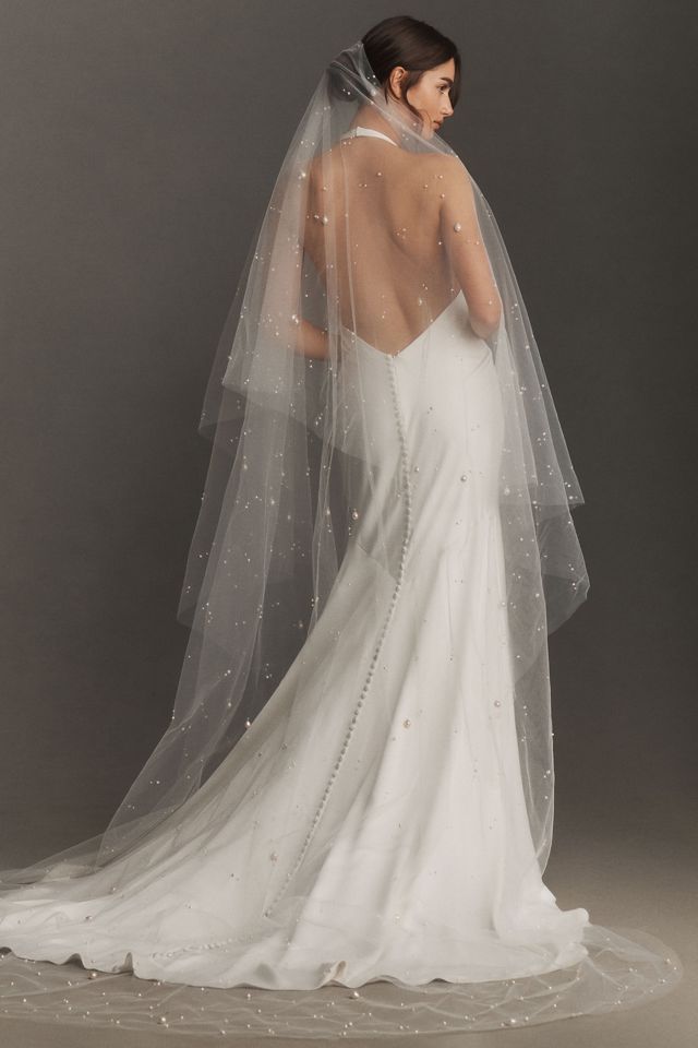 Enaura Baroque Pearl Cathedral Veil #2