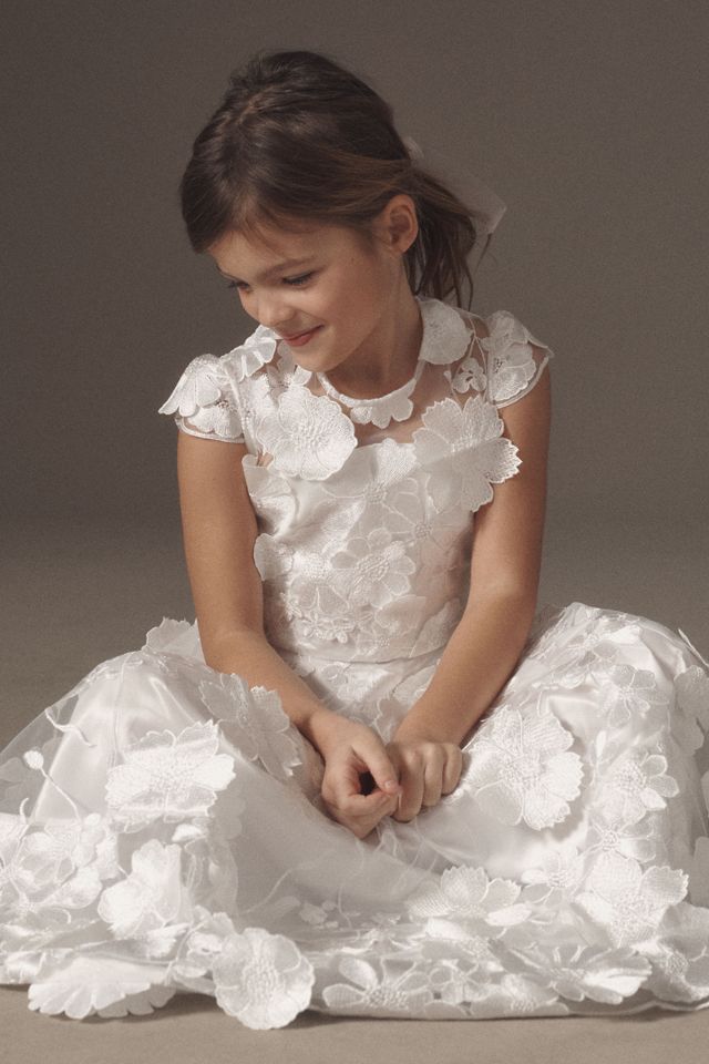 Gió Bespoke Harriet 3D Lace Flower Girl Dress | Anthropologie