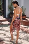 By Anthropologie Printed Silk Chiffon Sarong Skirt