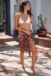 By Anthropologie Printed Silk Chiffon Sarong Skirt