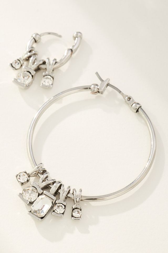 Crystal Charm Hoop Earrings, Set of 2 #2