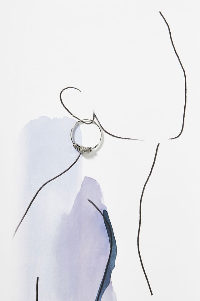 Crystal Charm Hoop Earrings #2