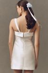 BHLDN Sleeveless Square-Neck Taffeta A-Line Mini Dress
