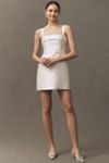 BHLDN Sleeveless Square-Neck Taffeta A-Line Mini Dress