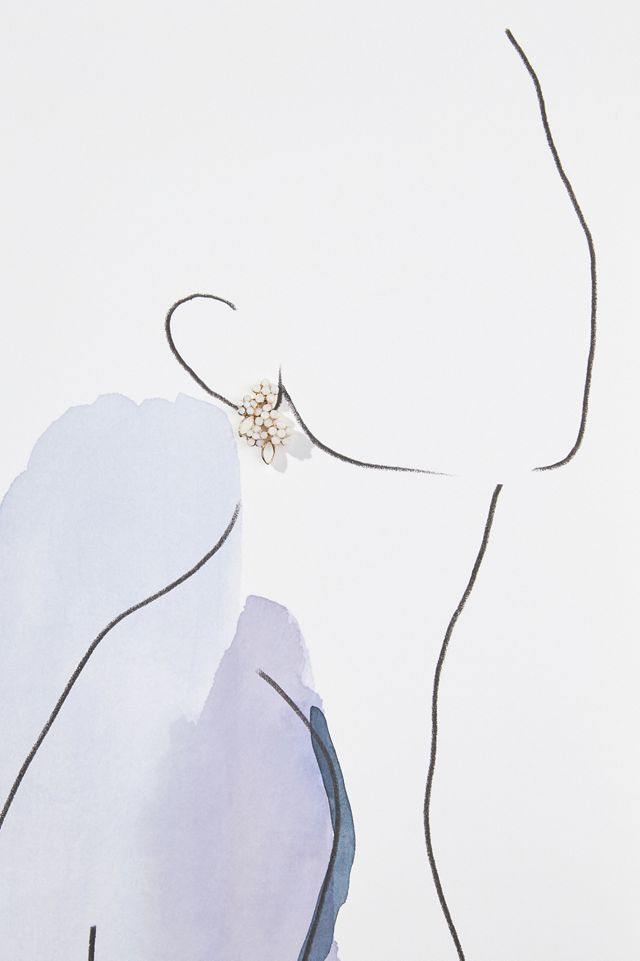 Twigs & Honey Pearl Opal Stud Earrings #1