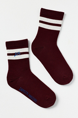 Damson Madder Sporty Socks In Red