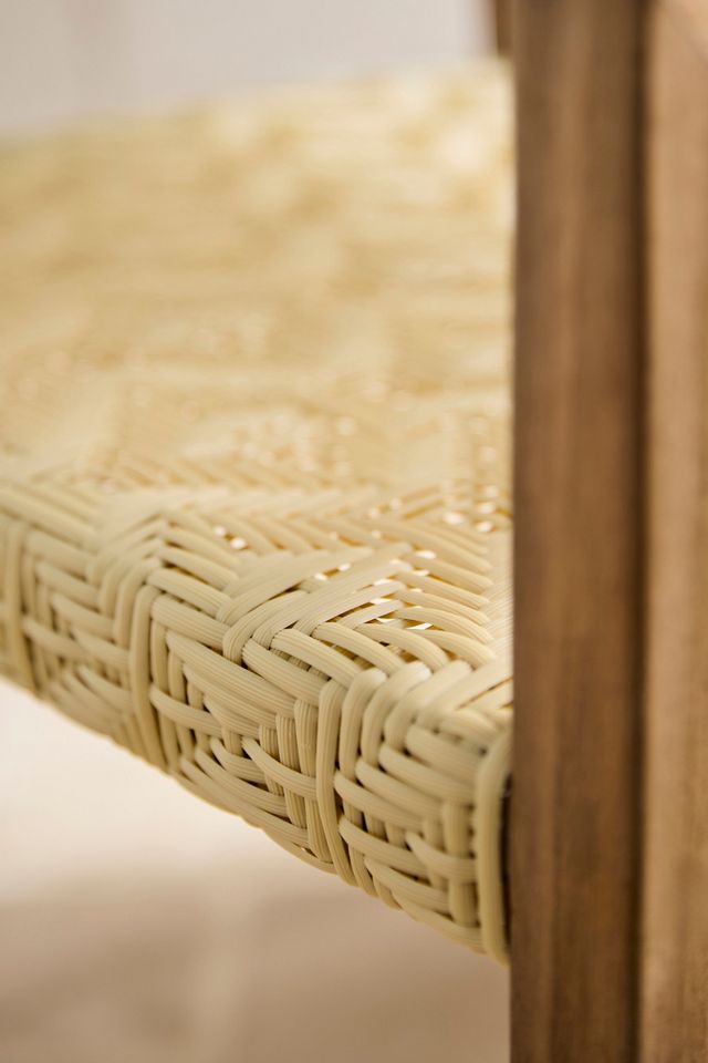 Havana Wicker + Teak Dining Chair, Neutral Diamond #1