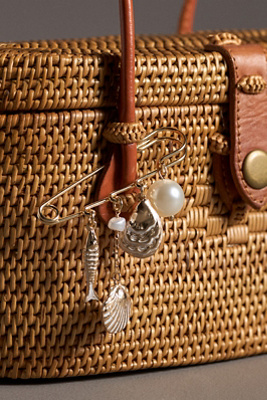 By Anthropologie Under The Sea Safety Pin Bag Charm In Yellow