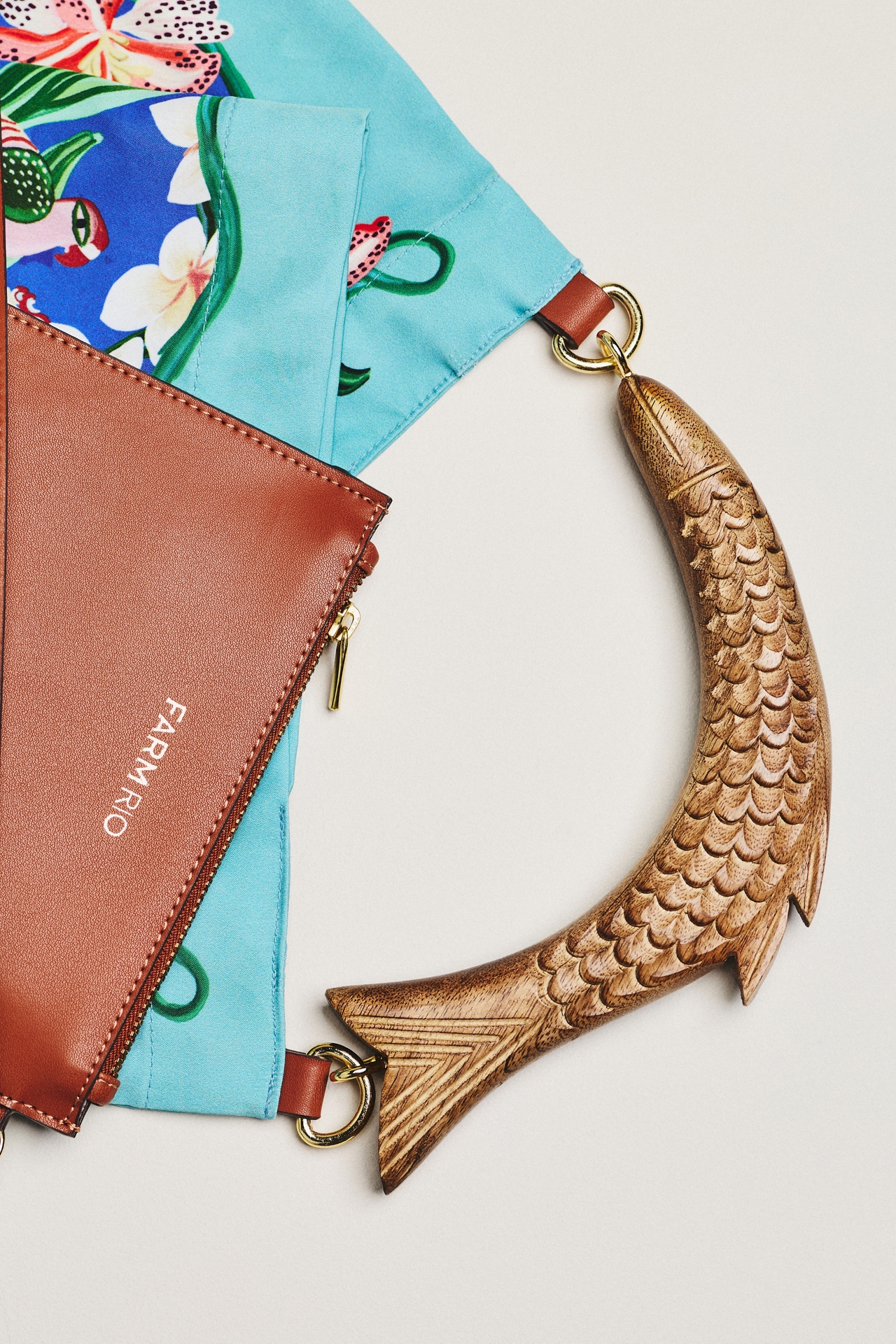 Farm Rio Satin Scarf Bag