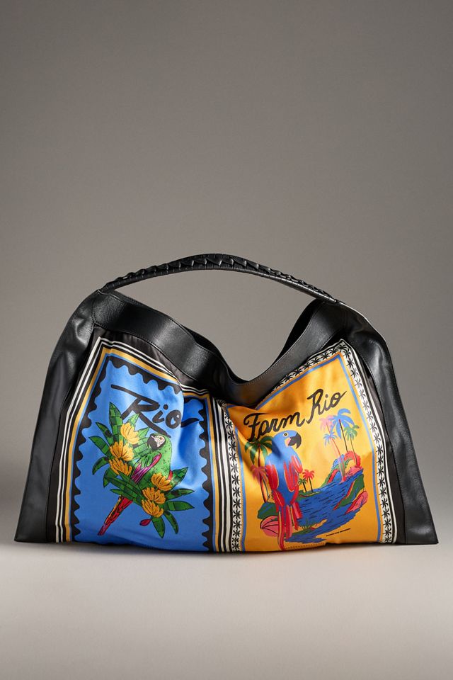 Farm Rio Scarf & Leather Bag | Anthropologie