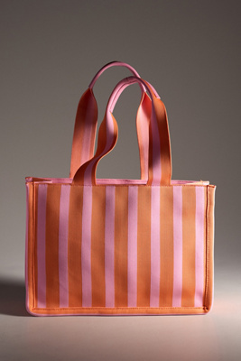Shiraleah Isla Stripe Tote In Orange