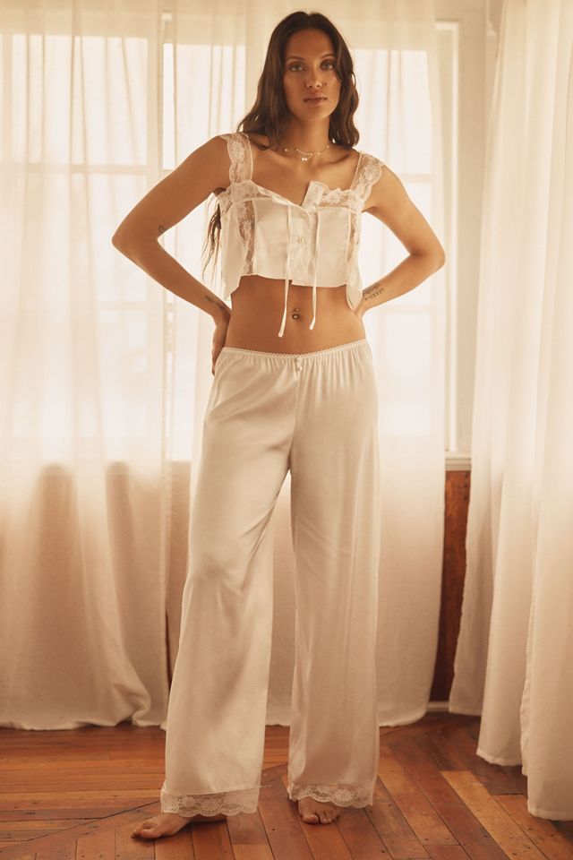 Kat The Label Cindy Lace Trim Satin Camisole | Anthropologie