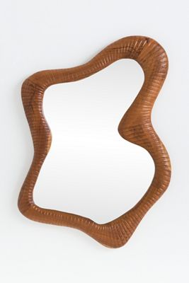 Raymond Irregular Wooden Wall Mirror