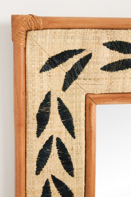Anthropologie Ross Sisal Leaf Wall Mirror - Thumbnail 2