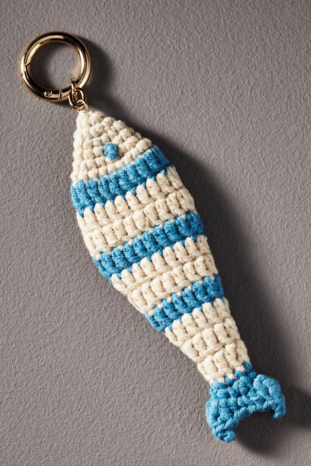 Large Crochet Fish Bag Charm #2