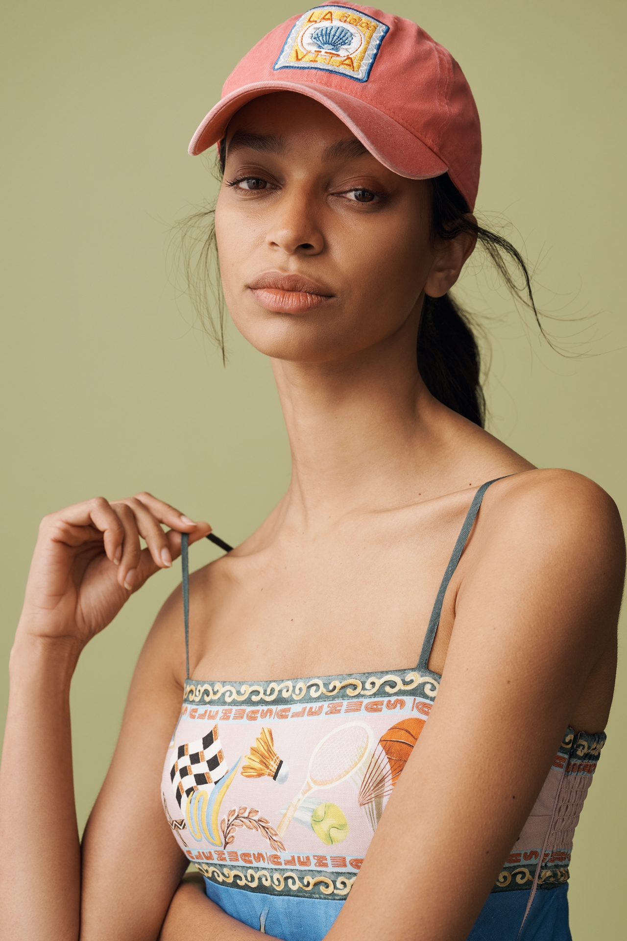 By Anthropologie Washed Cotton Nautical Baseball Cap