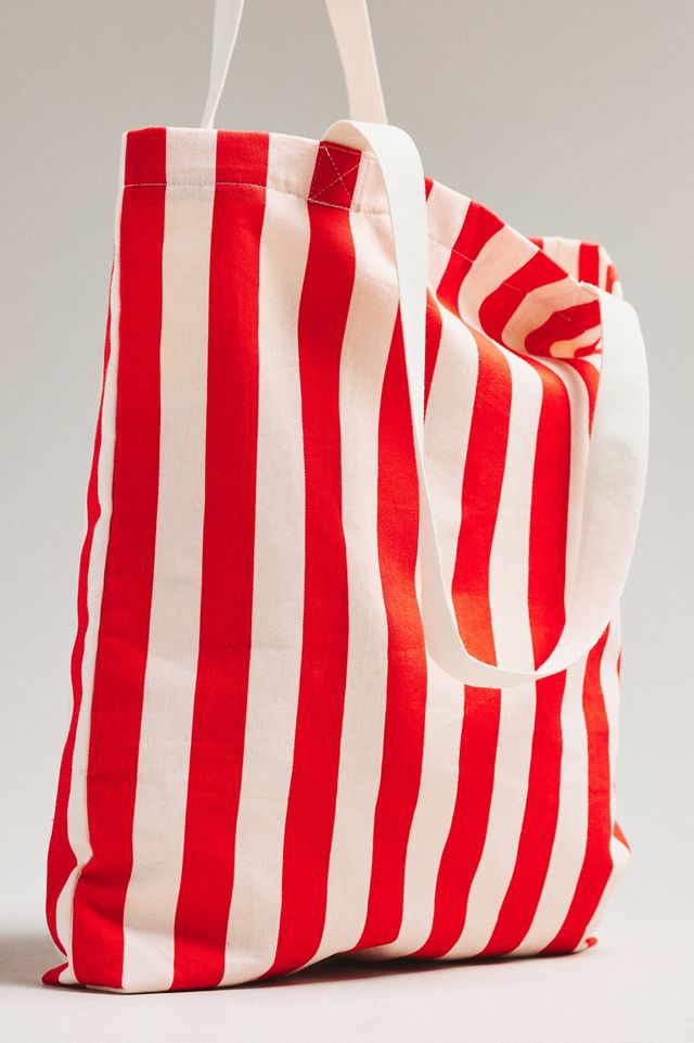 Printed Beaded Canvas Tote Bag #1