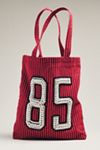 Graphic Beaded Canvas Tote Bag