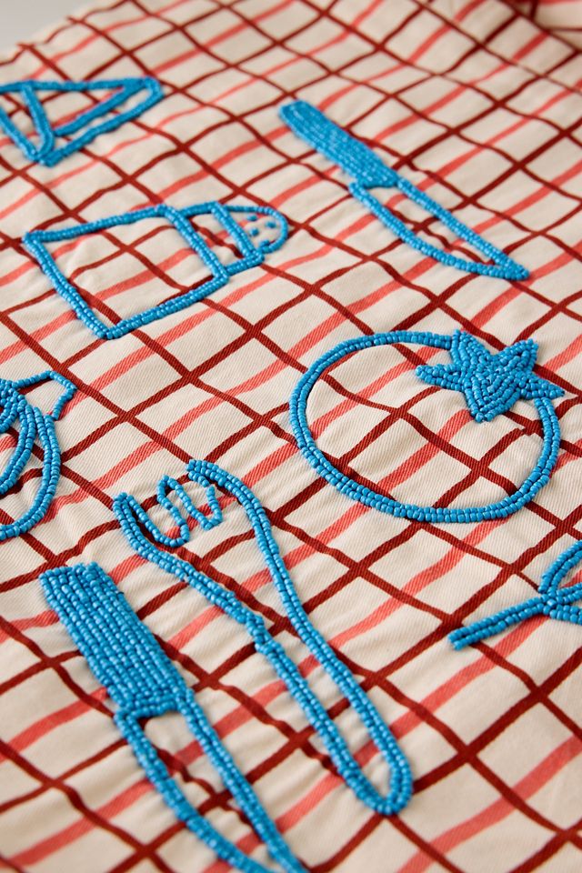 Grafische Perlenbesetzte Canvas-Tragetasche #2