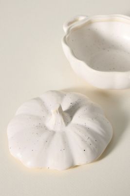 Speckled Stoneware Pumpkin Cocotte