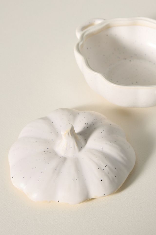 Speckled Stoneware Pumpkin Cocotte #1