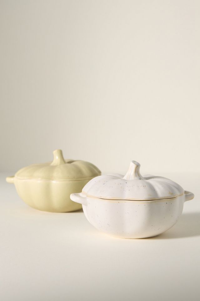 Speckled Stoneware Pumpkin Cocotte #2