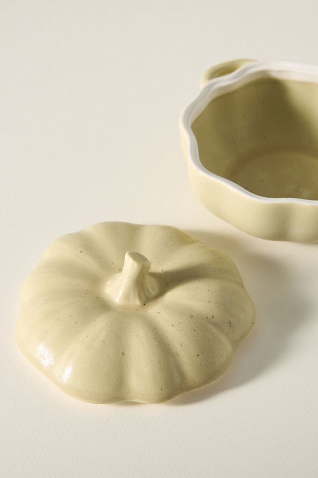 Speckled Stoneware Pumpkin Cocotte #1