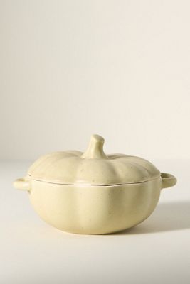 Speckled Stoneware Pumpkin Cocotte