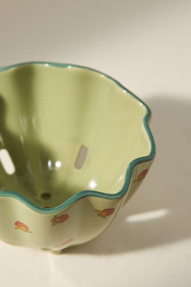 Georgie Handpainted Decaled Stoneware Berry Basket #3