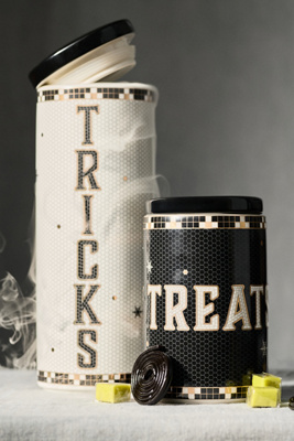 The Bistro Tile Stoneware Cannister: Halloween Edition product page