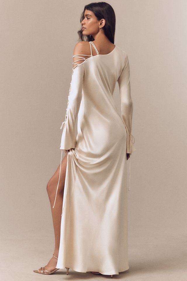 Shona Joy Nora Asymmetric Lace-Up Detail Maxi Dress #2
