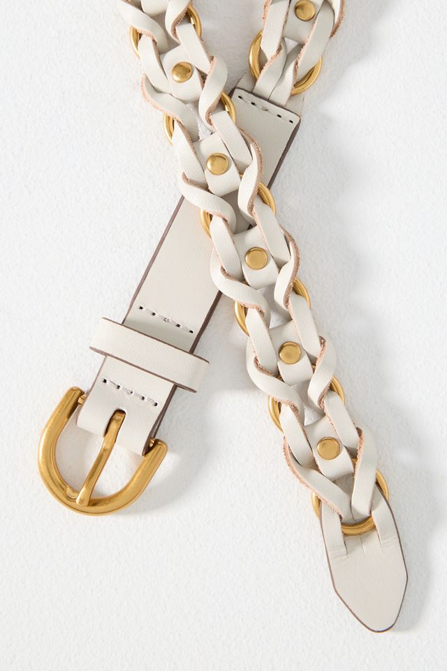 rag & bone Aria Woven Metal Ring Belt #1