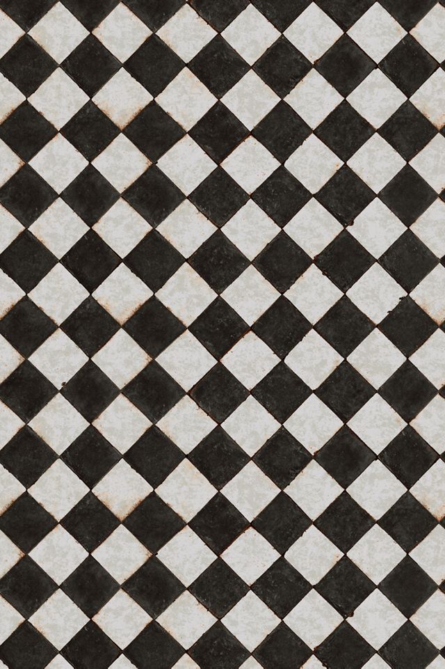 Jeremiah Brent Vintage Check Geometric Peel-and-Stick Black and White Wallpaper #1
