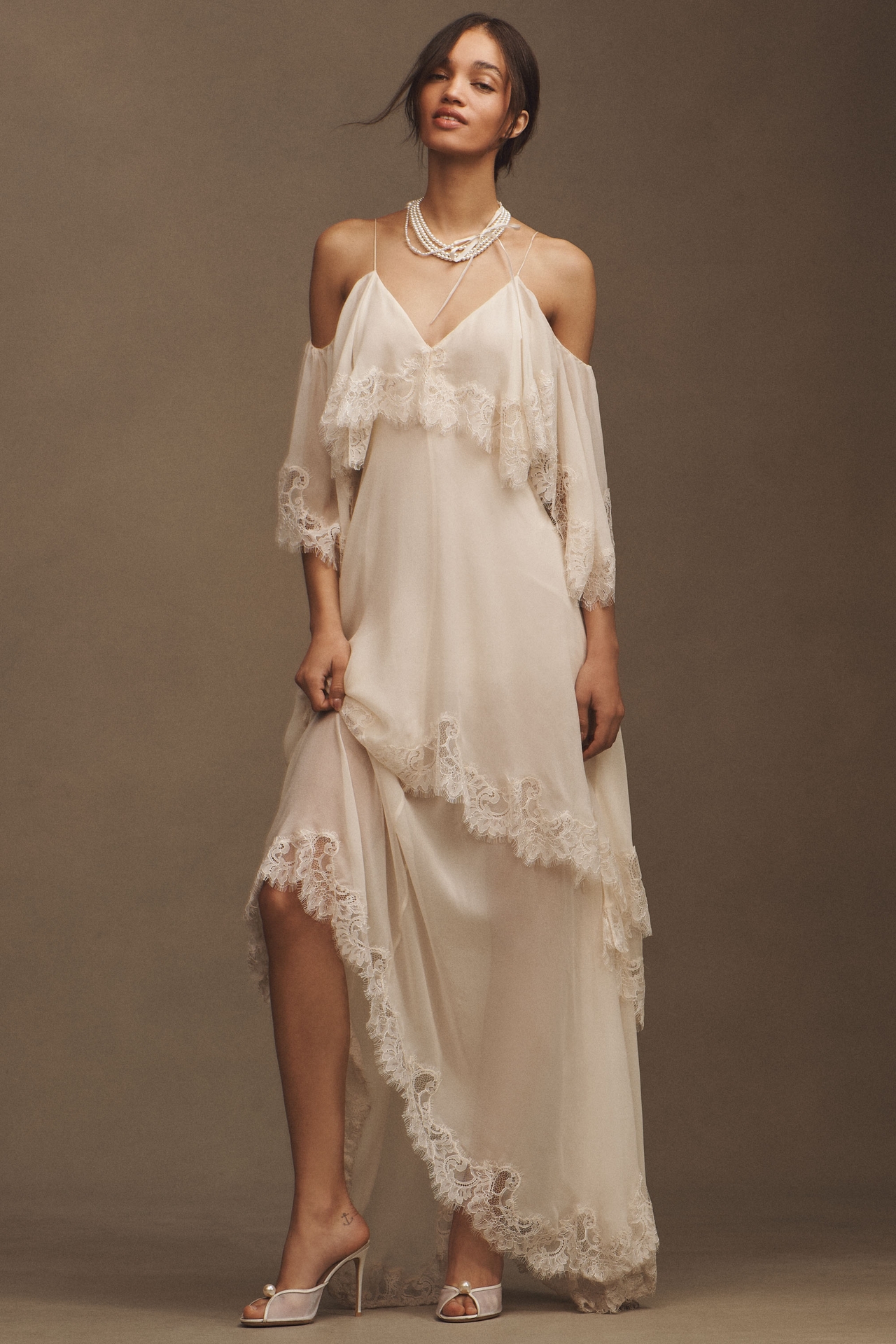 LoveShackFancy Annavelle Layered Silk Dress