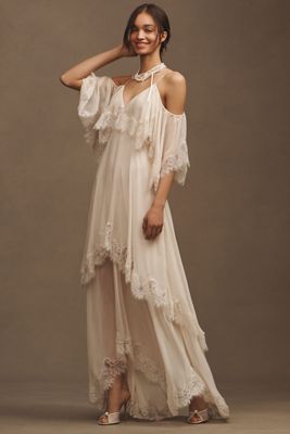 LoveShackFancy Annavelle Layered Silk Dress