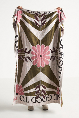 Mckenzie Parrott Floral Threads Cotton Jacquard Throw Blanket