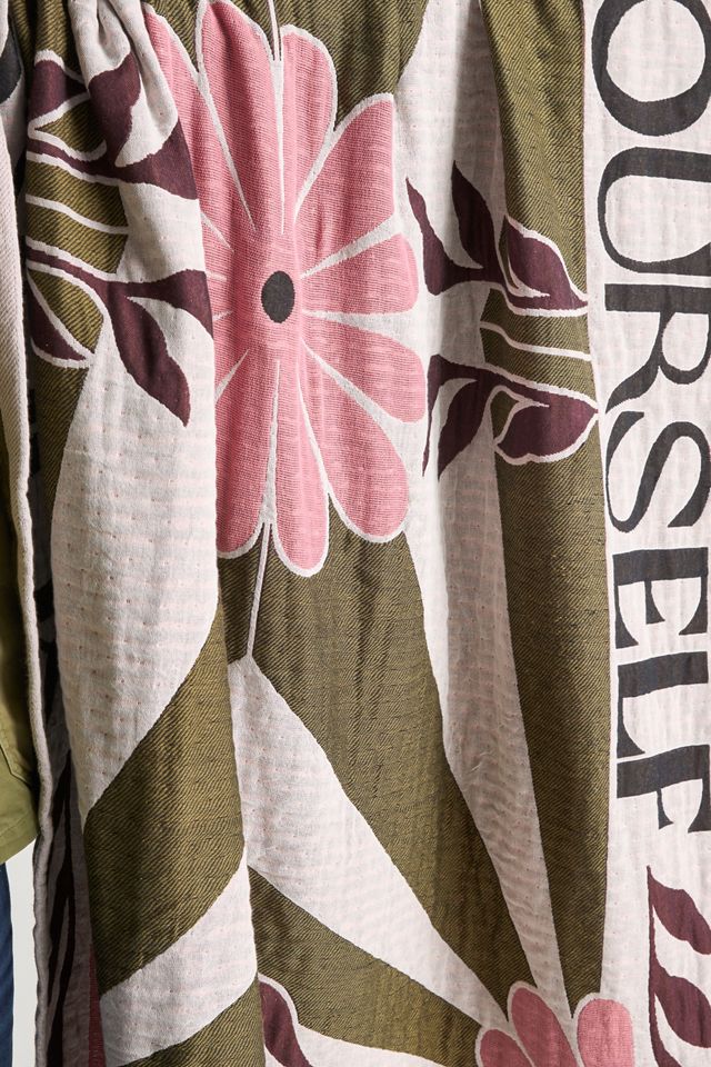 McKenzie Parrott Floral Threads Cotton Jacquard Throw Blanket #1