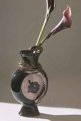 Adelle Gilded Snake Stoneware Vase