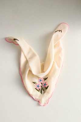 Embroidered Floral Cotton Bandana | Terrain