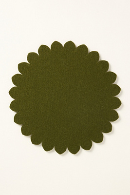 Graf & Lantz Merino Wool Trivet In Green