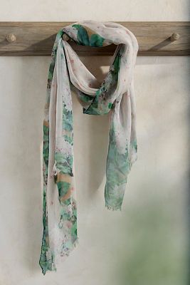 Elizabeth Gillett Garden Frame Scarf In Green