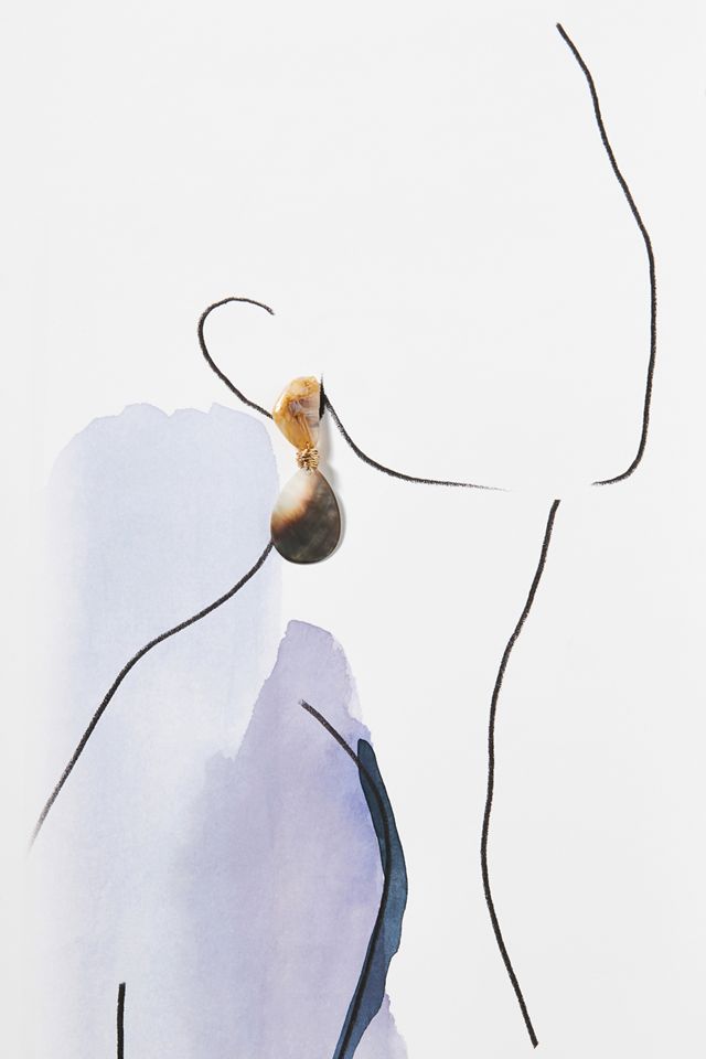 Mother-of-Pearl Double Drop Earrings #2