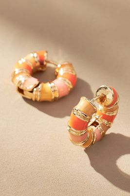 Boucles d'oreilles créoles colorées par en Orange - By Anthropologie - Modalova