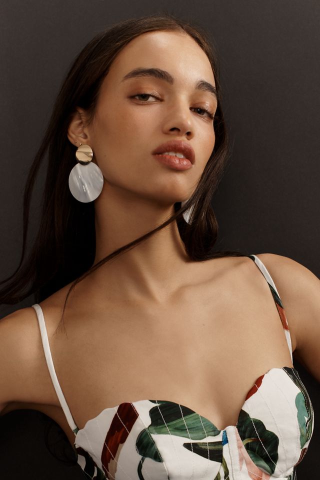 Shaped Pearl Drop Earrings #4