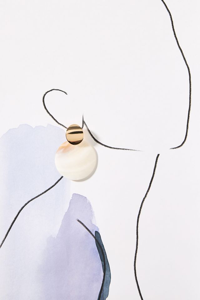 Shaped Pearl Drop Earrings #3
