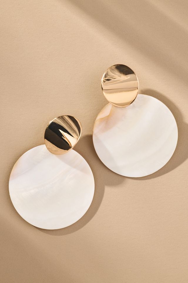 Shaped Pearl Drop Earrings #1