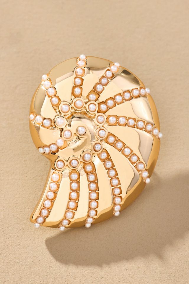 Pearl Shell Post Earrings #1