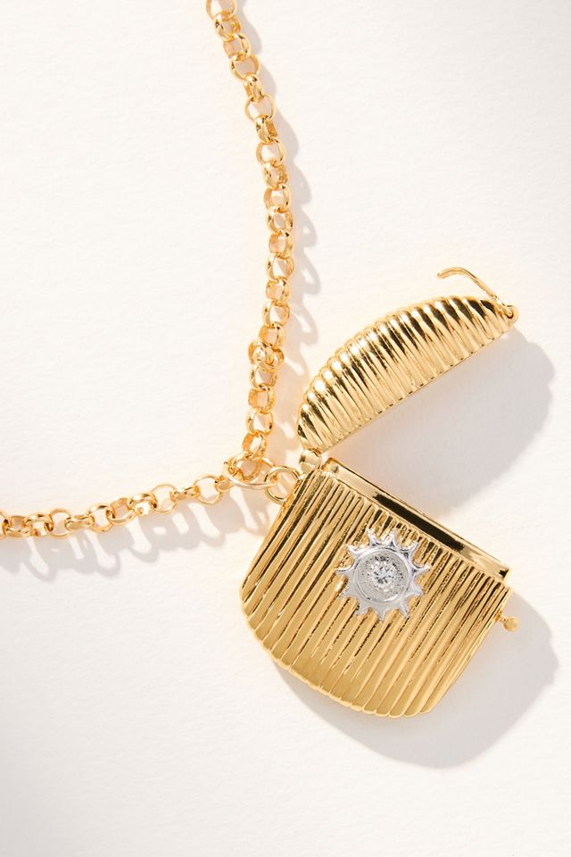 Hart Ribbed Vesta Pendant Necklace #1